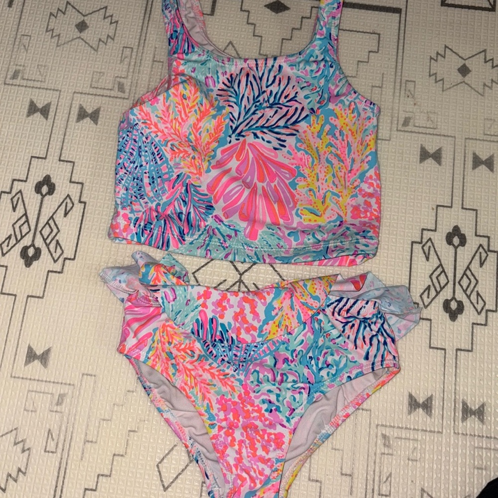 Lilly Pulitzer Toddler Two-piece bathing suit 
3T